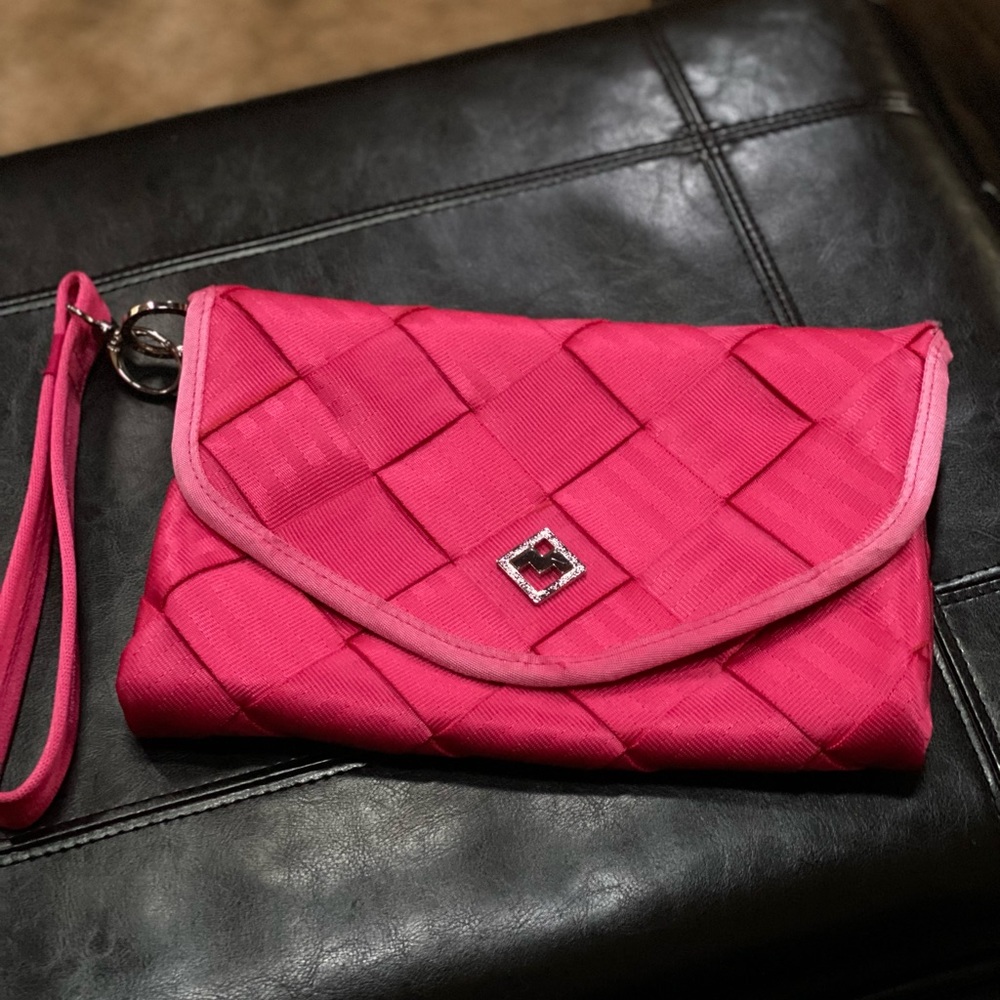 Hot pink clutch